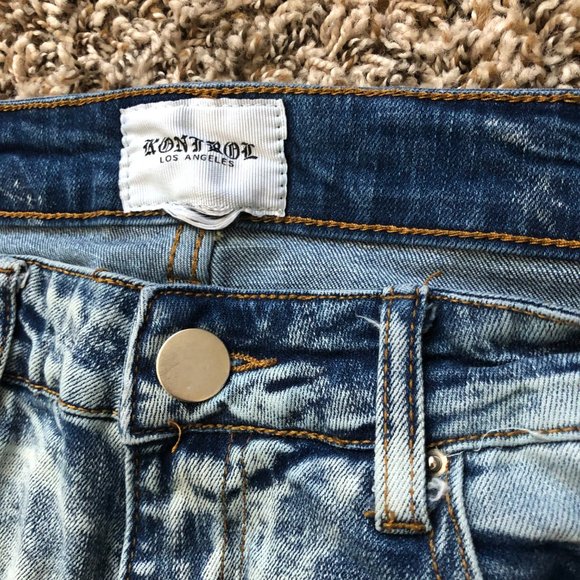 Kontrol Los Angeles Men's Stacked Denim Distressed Jeans - Elevate Your Holiday - Picture 10 of 16